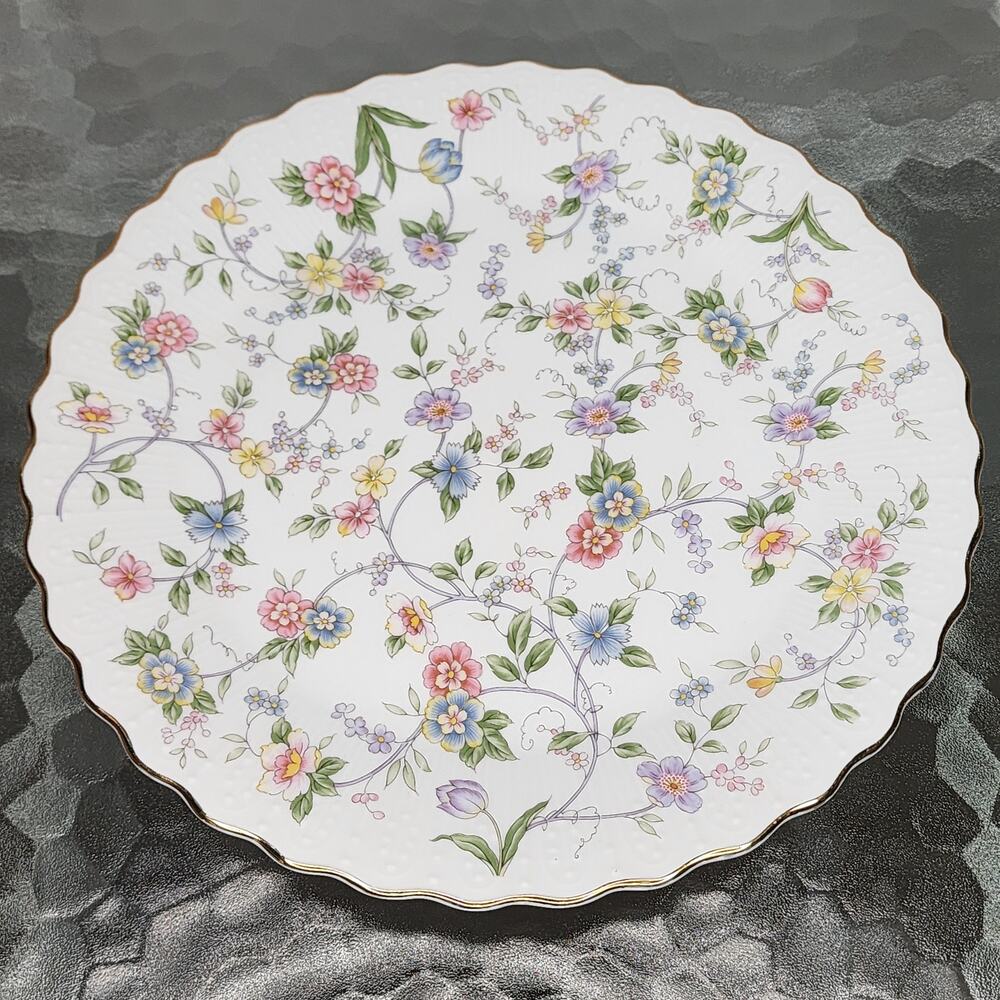 Floral Gold Rimmed plate Andrea by Sadek